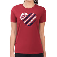 Washington Nationals G-III 4Her by Carl Banks Women's Super-Slim Fit Lightweight Heart Graphic T-Shirt Near Me