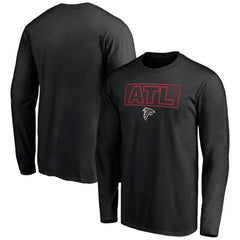 Atlanta Falcons Squad Throwbacks Long Sleeve T-Shirt - Black - NFL
