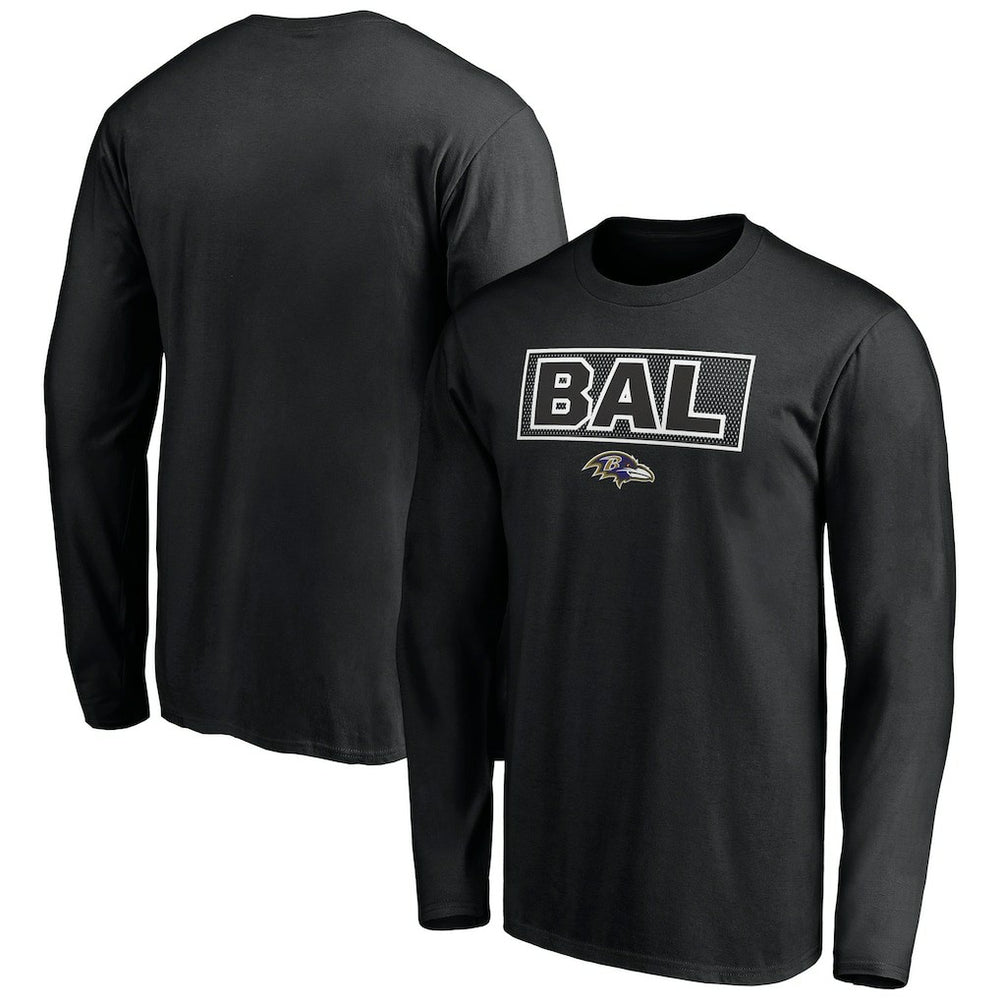 Baltimore Ravens Squad Throwbacks Long Sleeve T-Shirt - Black - NFL