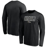 Baltimore Ravens Squad Throwbacks Long Sleeve T-Shirt - Black - NFL