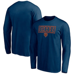 Chicago Bears Squad Throwbacks Long Sleeve T-Shirt - Navy - NFL