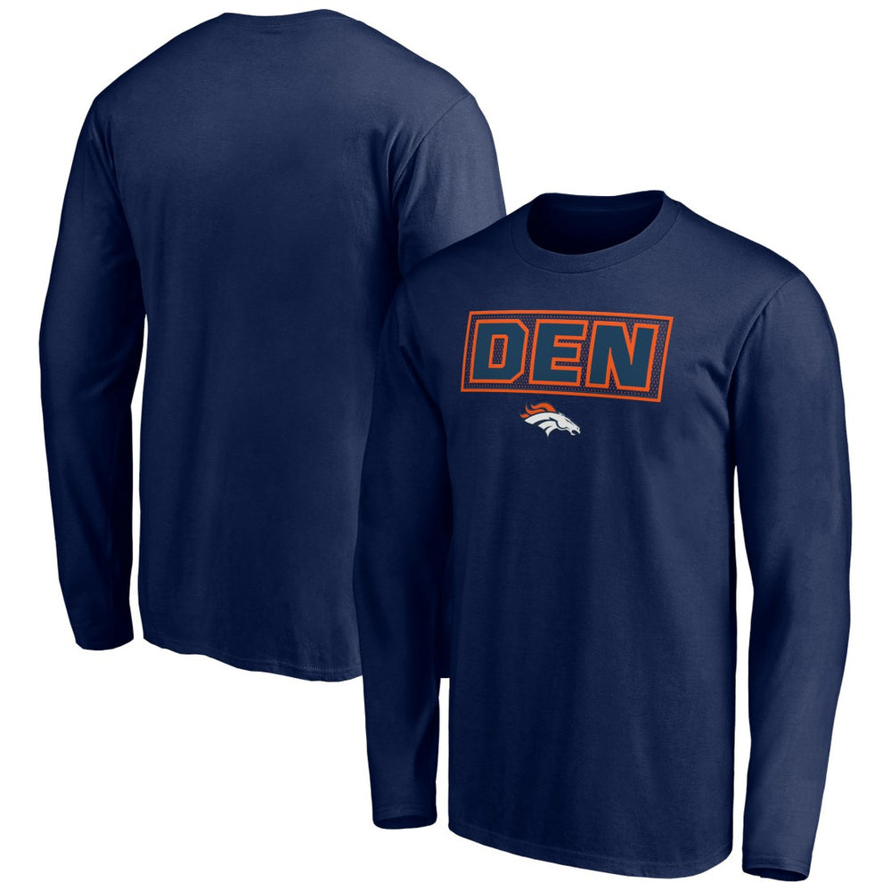 Denver Broncos Squad Throwbacks Long Sleeve T-Shirt - Navy - NFL