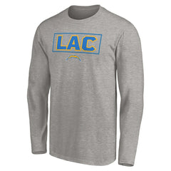 Los Angeles Chargers Squad Throwbacks Long Sleeve T-Shirt - Heather Gray - NFL