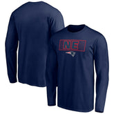 New England Patriots Squad Throwbacks Long Sleeve T-Shirt - Navy - NFL
