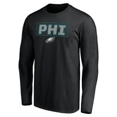 Philadelphia Eagles Squad Throwbacks Long Sleeve T-Shirt - Black - NFL