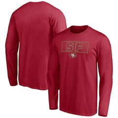 San Francisco 49ers Squad Throwbacks Long Sleeve T-Shirt - Scarlet - NFL
