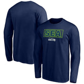 Seattle Seahawks Squad Throwbacks Long Sleeve T-Shirt - College Navy - NFL