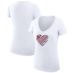 Boston Red Sox G-III 4Her by Carl Banks Women's Super-Slim Fit Lightweight Heart V-Neck T-Shirt Online