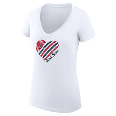 Boston Red Sox G-III 4Her by Carl Banks Women's Super-Slim Fit Lightweight Heart V-Neck T-Shirt Online