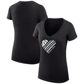 Chicago White Sox G-III 4Her by Carl Banks Women's Super-Slim Fit Lightweight Heart V-Neck T-Shirt Discount