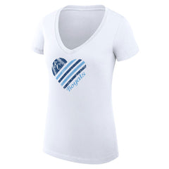 Kansas City Royals G-III 4Her by Carl Banks Women's Super-Slim Fit Lightweight Heart V-Neck T-Shirt Online