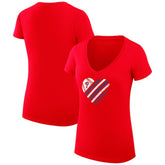 Philadelphia Phillies G-III 4Her by Carl Banks Women's Super-Slim Fit Lightweight Heart V-Neck T-Shirt Near Me