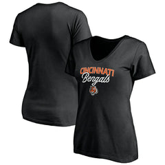 Cincinnati Bengals Women's Depth Chart V-Neck T-Shirt - Black - NFL
