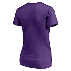 Minnesota Vikings Women's Depth Chart V-Neck T-Shirt - Purple - NFL