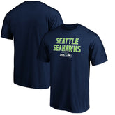 Seattle Seahawks Game Day Stack T-Shirt - College Navy - NFL