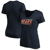 Chicago Bears Women's Mascot In Bounds V-Neck T-Shirt - Navy - NFL