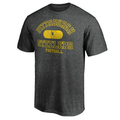 Pittsburgh Steelers Varsity Issued Throwback T-Shirt - Heather Charcoal - NFL