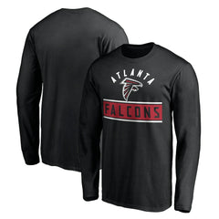 Atlanta Falcons Team Arch Knockout Long Sleeve T-Shirt - Black - NFL