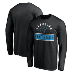 Carolina Panthers Team Arch Knockout Long Sleeve T-Shirt - Black - NFL