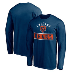 Chicago Bears Team Arch Knockout Long Sleeve T-Shirt - Navy - NFL