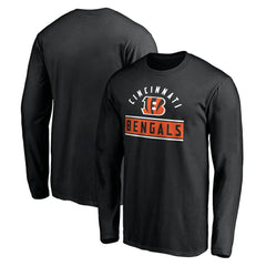 Cincinnati Bengals Team Arch Knockout Long Sleeve T-Shirt - Black - NFL