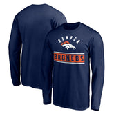 Denver Broncos Team Arch Knockout Long Sleeve T-Shirt - Navy - NFL