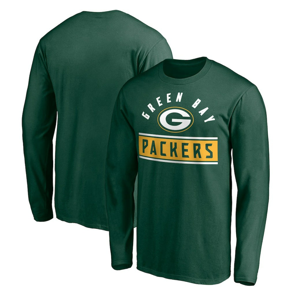Green Bay Packers Team Arch Knockout Long Sleeve T-Shirt - Green - NFL