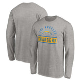 Los Angeles Chargers Team Arch Knockout Long Sleeve T-Shirt - Heather Gray - NFL