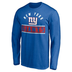 New York Giants Team Arch Knockout Long Sleeve T-Shirt - Royal - NFL