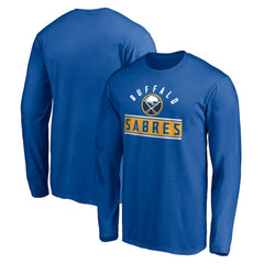 Buffalo Sabres Team Arch Knockout Long Sleeve T-Shirt - Royal | NHL Lifestyle