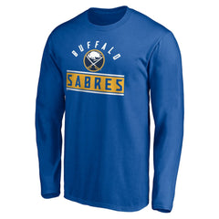 Buffalo Sabres Team Arch Knockout Long Sleeve T-Shirt - Royal | NHL Lifestyle
