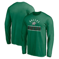 Dallas Stars Team Arch Knockout Long Sleeve T-Shirt - Kelly Green | NHL Lifestyle