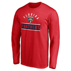 Florida Panthers Team Arch Knockout Long Sleeve T-Shirt - Red | NHL Clearance