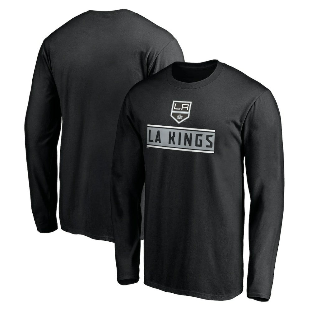 Los Angeles Kings Team Arch Knockout Long Sleeve T-Shirt - Black | NHL Clearance