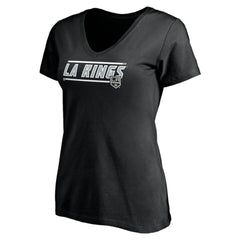 Los Angeles Kings Women's Mascot In Bounds V-Neck T-Shirt - Black | NHL Lifestyle