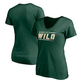 Minnesota Wild Women's Mascot In Bounds V-Neck T-Shirt - Green | NHL sale