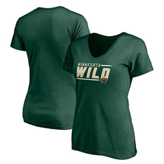 Minnesota Wild Women's Mascot In Bounds V-Neck T-Shirt - Green | NHL sale