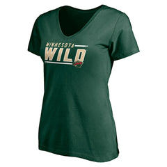 Minnesota Wild Women's Mascot In Bounds V-Neck T-Shirt - Green | NHL sale