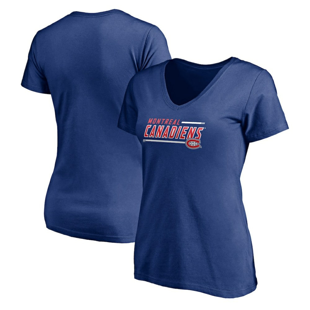 Montreal Canadiens Women's Mascot In Bounds V-Neck T-Shirt - Blue | NHL on sale