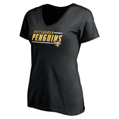 Pittsburgh Penguins Women's Mascot In Bounds V-Neck T-Shirt - Black | NHL discount