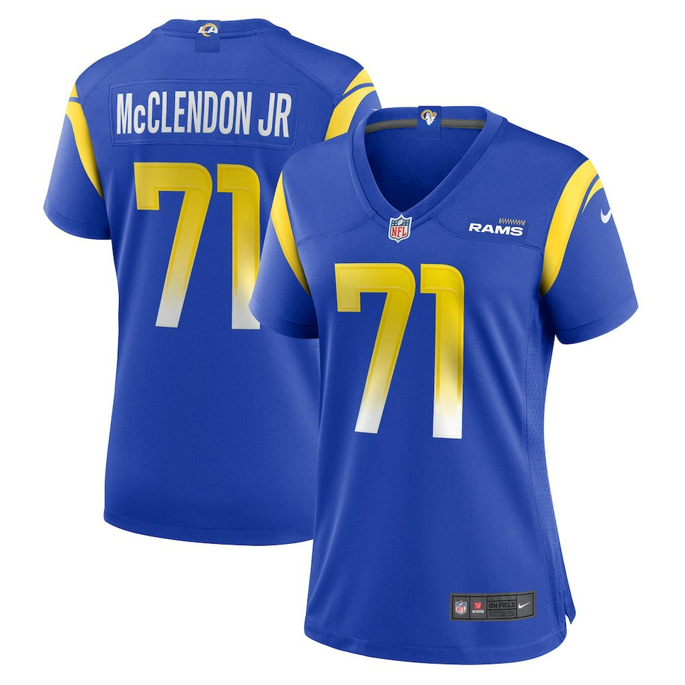 Warren McClendon Jr. Los Angeles Rams Women's Team Game Jersey - Royal - Nike