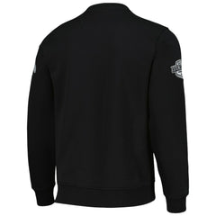 Chicago Blackhawks Starter x NHL Black Ice Cross Check Pullover Sweatshirt - Black | NHL Lifestyle