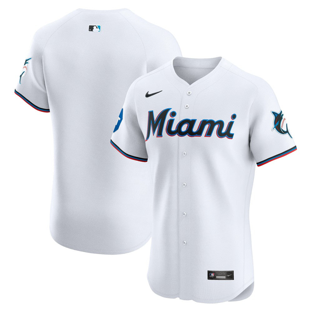 Miami Marlins Nike Home Elite Patch Jersey Online