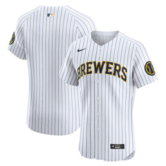 Milwaukee Brewers Nike Alternate Vapor Premier Elite Patch Jersey Near Me