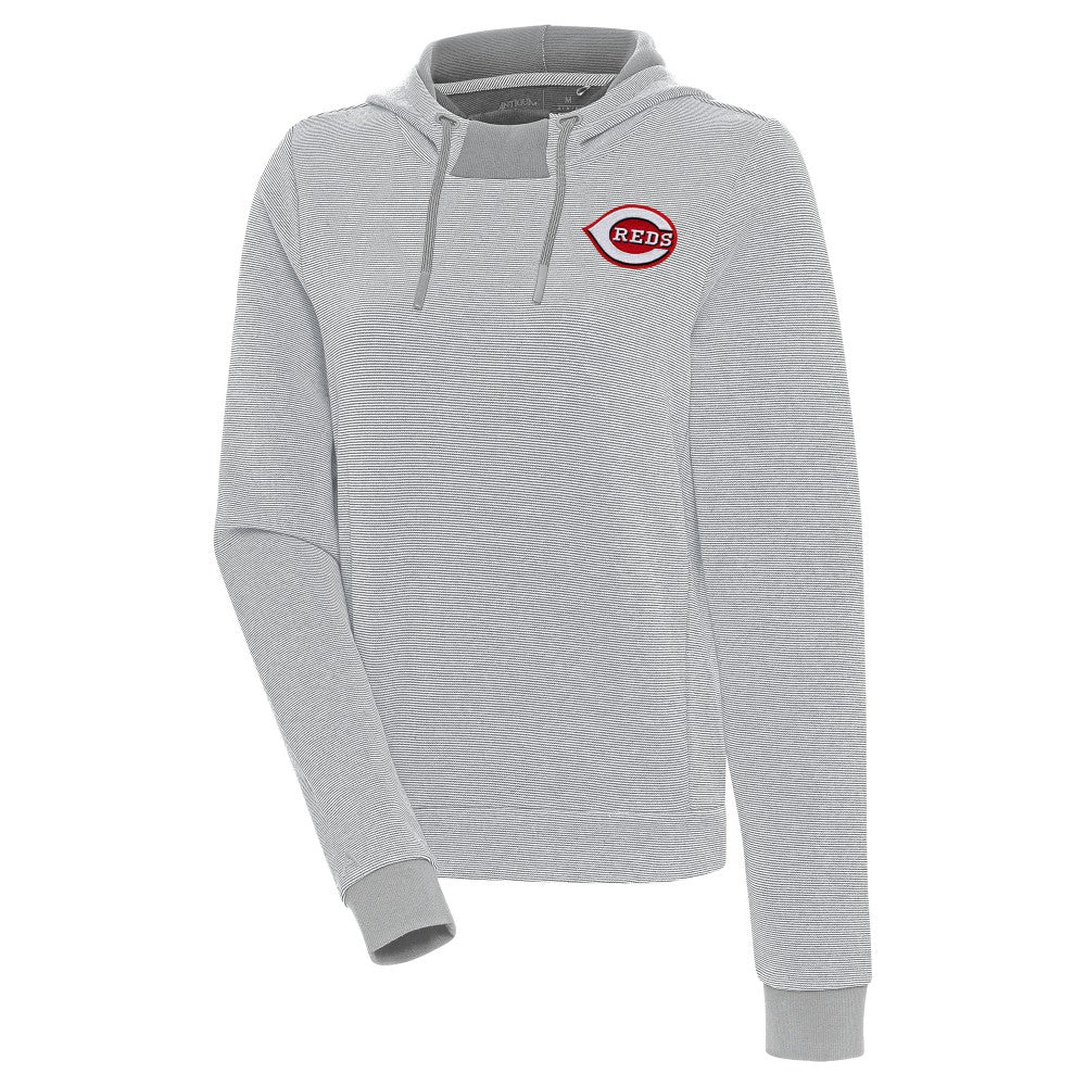 Cincinnati Reds Antigua Women's Axe Bunker Tri-Blend Pullover Hoodie Outlet