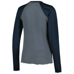 Chicago Bears Antigua Women's Maverick Waffle Henley Long Sleeve T-Shirt - Navy - NFL