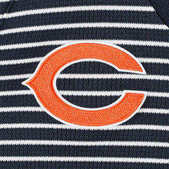 Chicago Bears Antigua Women's Maverick Waffle Henley Long Sleeve T-Shirt - Navy - NFL