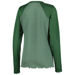 Green Bay Packers Antigua Women's Maverick Waffle Henley Long Sleeve T-Shirt - Green - NFL