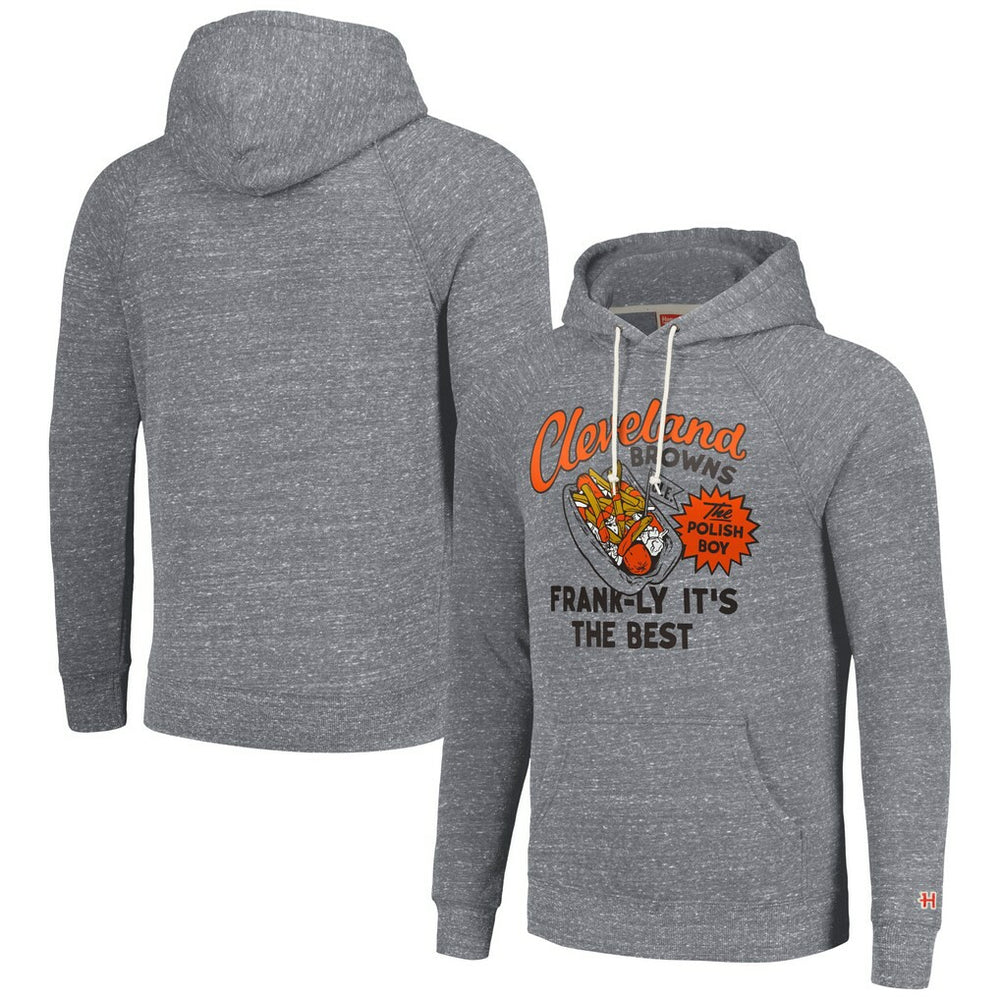 Cleveland Browns Homage Unisex NFL x Guy Fieri’s Flavortown Tri-Blend Pullover Hoodie - Gray - NFL