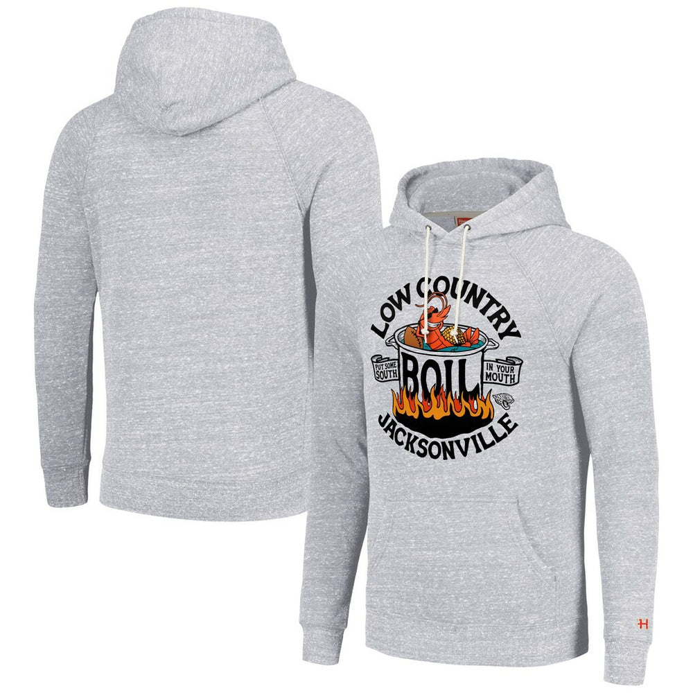 Jacksonville Jaguars Homage Unisex NFL x Guy Fieri’s Flavortown Tri-Blend Pullover Hoodie - Ash - NFL